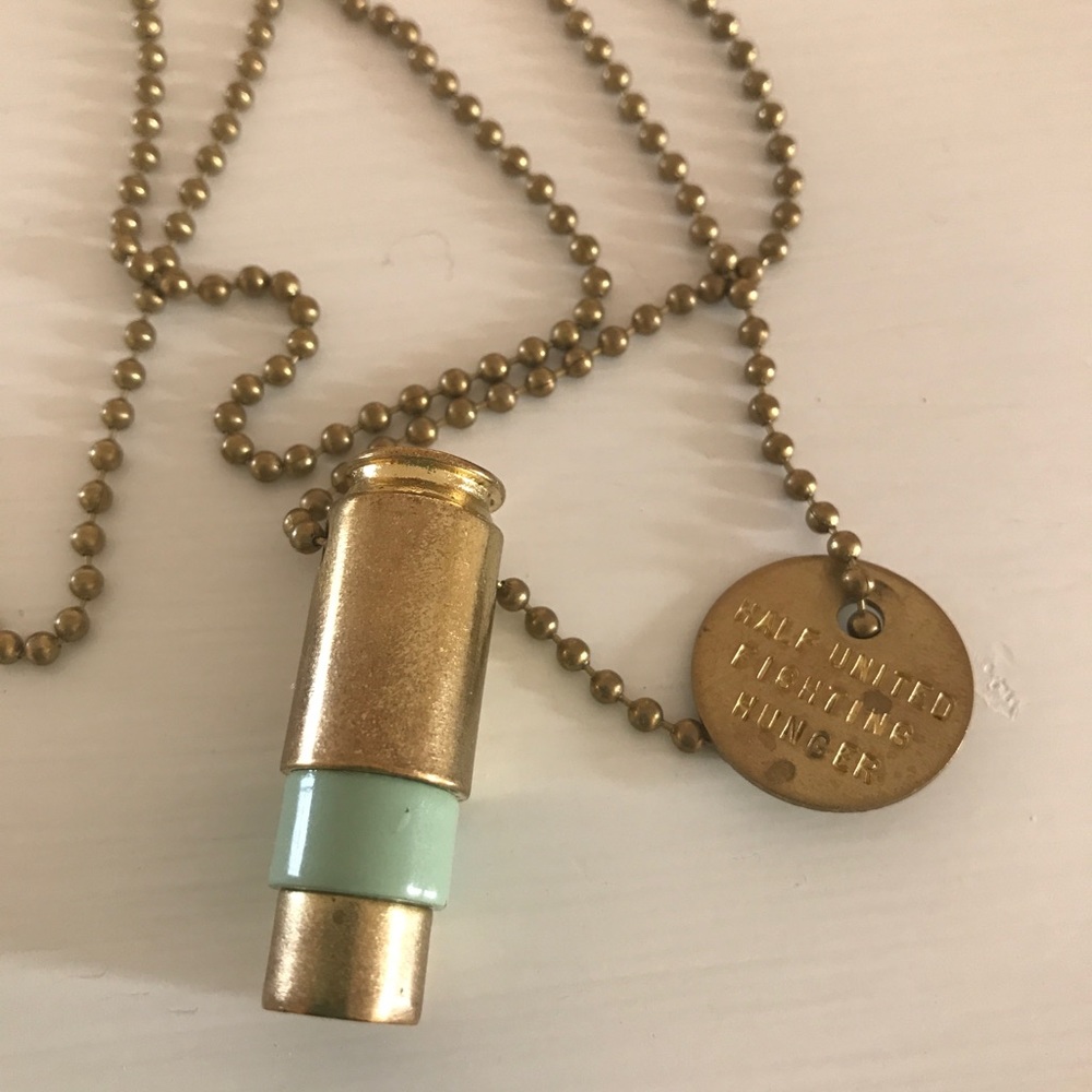 Mint Accented Bullet Chain Necklace